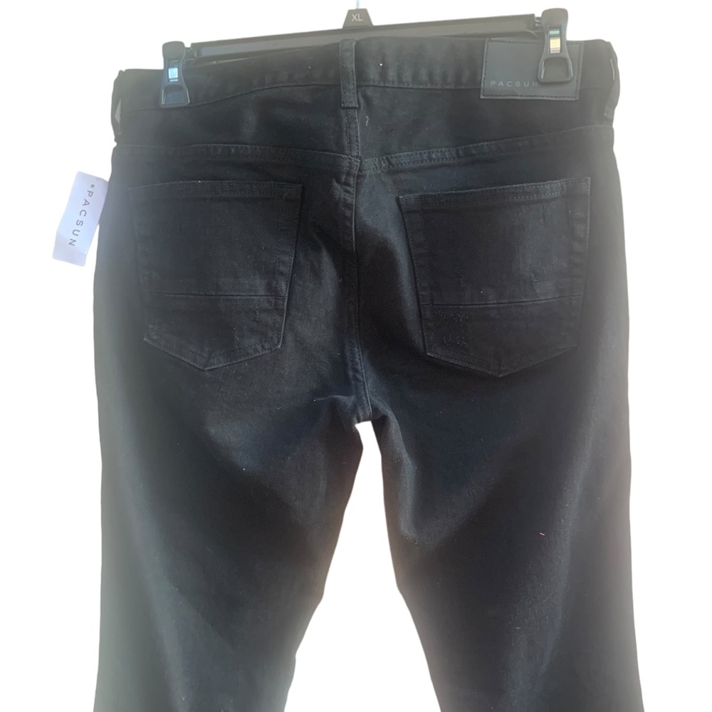Pacsun Los Angeles Men’s Distressed Skinny 5-Pockets Black Jeans Size 32X34